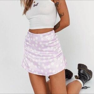 Princess polly purple floral mini skirt